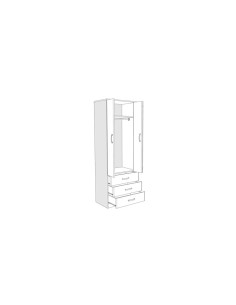 Ormar Fortuna F75 hrast 2