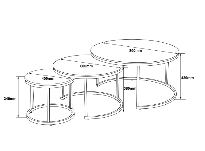 Stol klub Moan 2 set 3/1