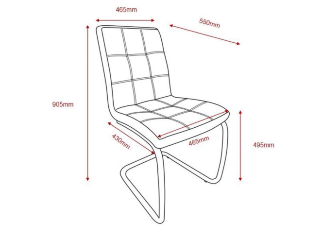 Stolica Parma dark grey