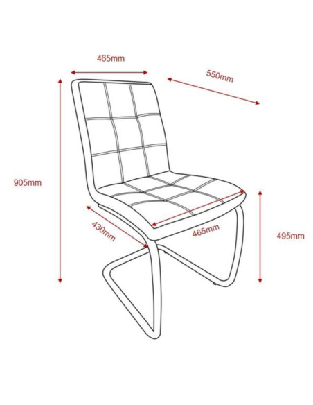 Stolica Parma dark grey