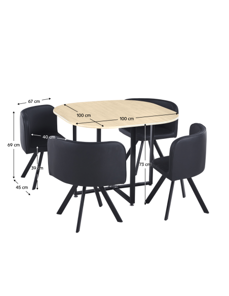 Stol + 4 stolice Bevis