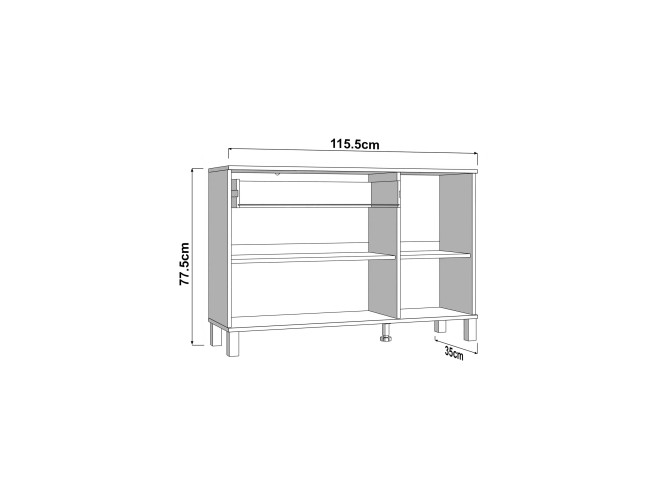 Komoda Almond 115 3K1F3V OB