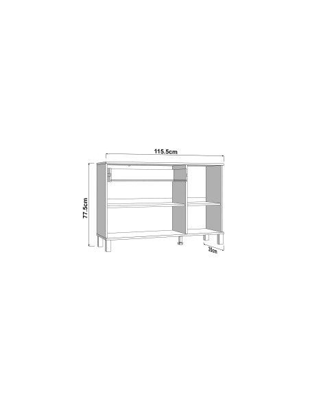 Komoda Almond 115 3K1F3V OB