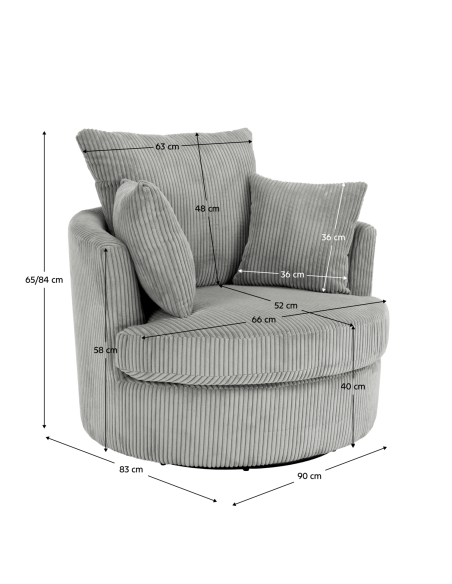 Fotelja Salter grey