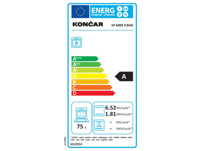 Končar štednjak SP 6004 P BH0