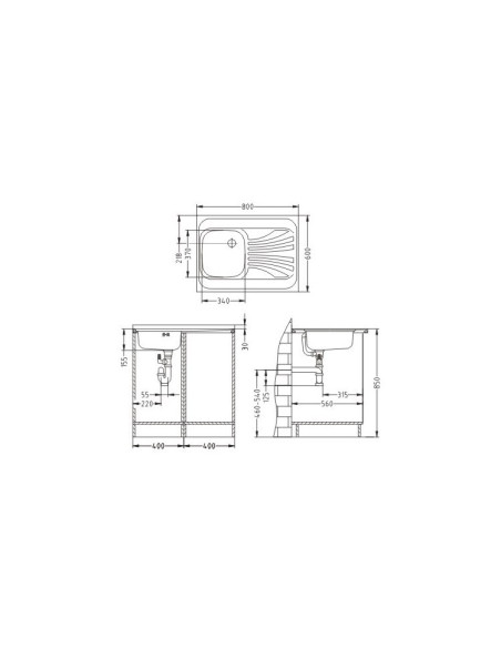 Sudoper Nasadni Classic 80x60 ID