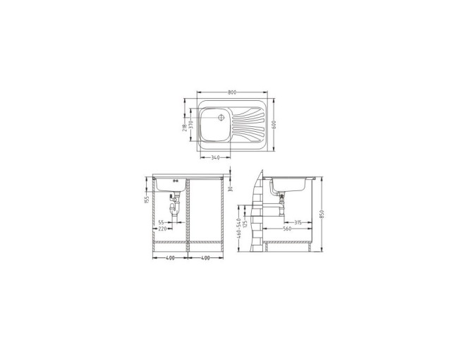 Sudoper Nasadni Classic 80x60 ID