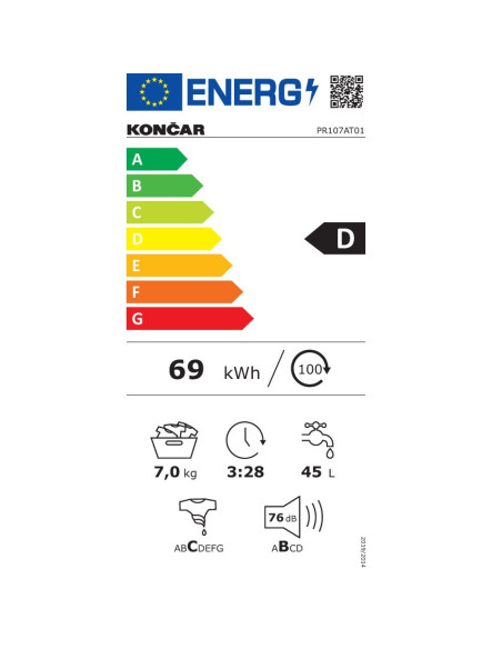 Končar PR107AT01 perilica rublja