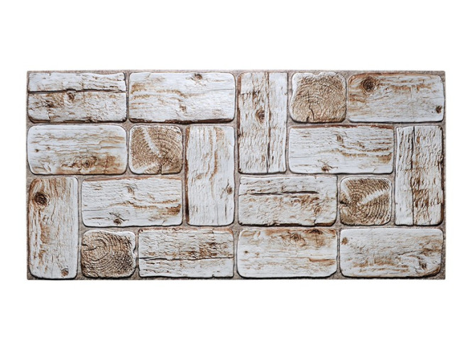 PVC panel White Round Logs