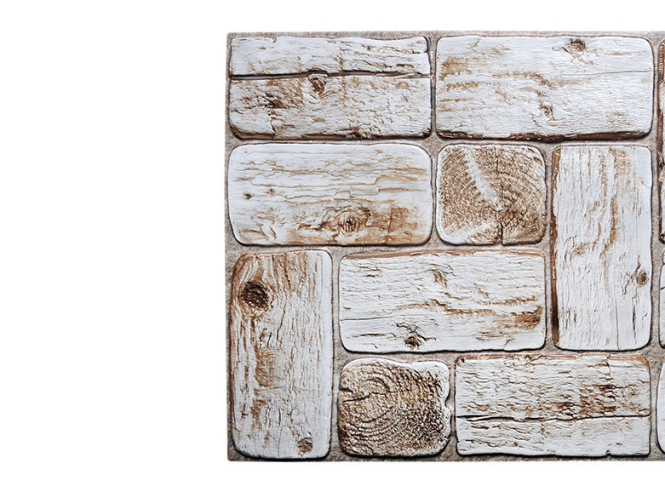 PVC panel White Round Logs